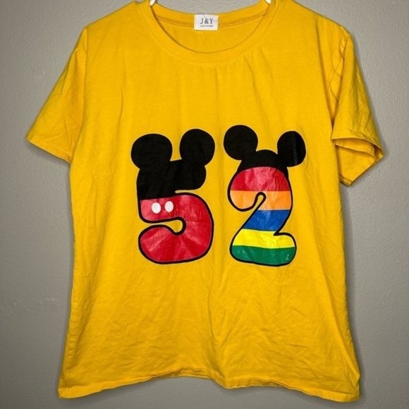 J&Y jingyifushi vintage firefighter Mickey Mouse 52 tshirt gd - Picture 2 of 5